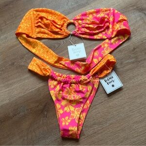 Kulani Kinis Pink and Orange Floral Bikini